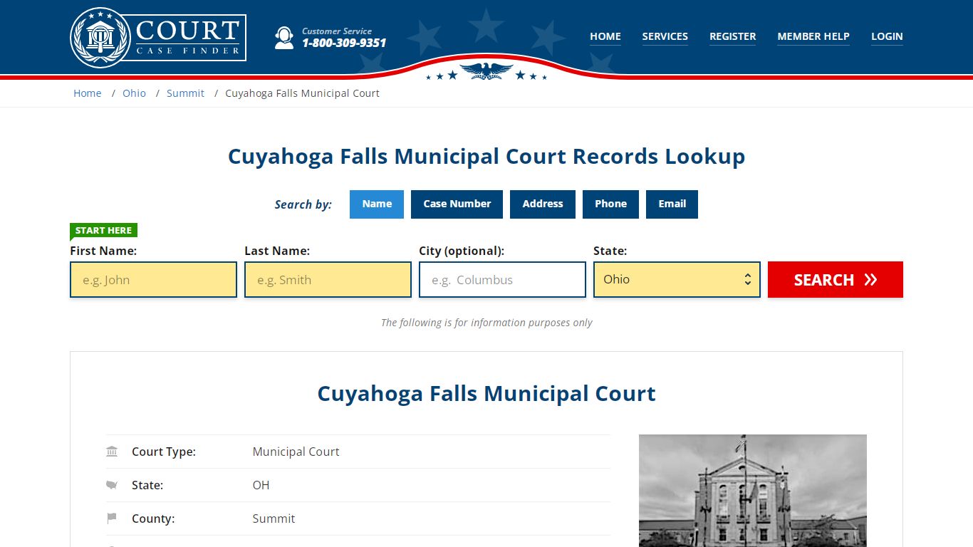 Cuyahoga Falls Municipal Court Records Lookup - CourtCaseFinder.com